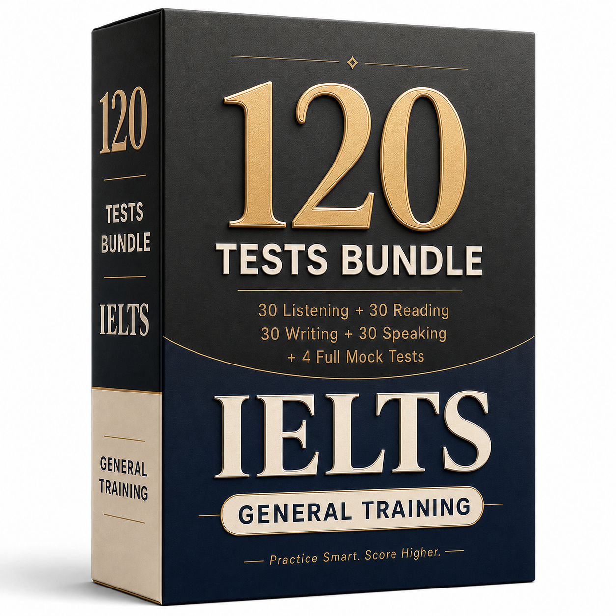 120 Tests Bundle (IELTS - General Training) - (30L+30R+30W+30S) + 4 Full Mock Tests (Computer-Based)